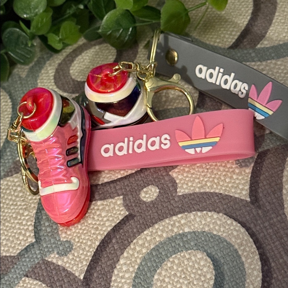 2 Adidas Pink and Gray Shoe Keychain Set - Picture 10 of 11